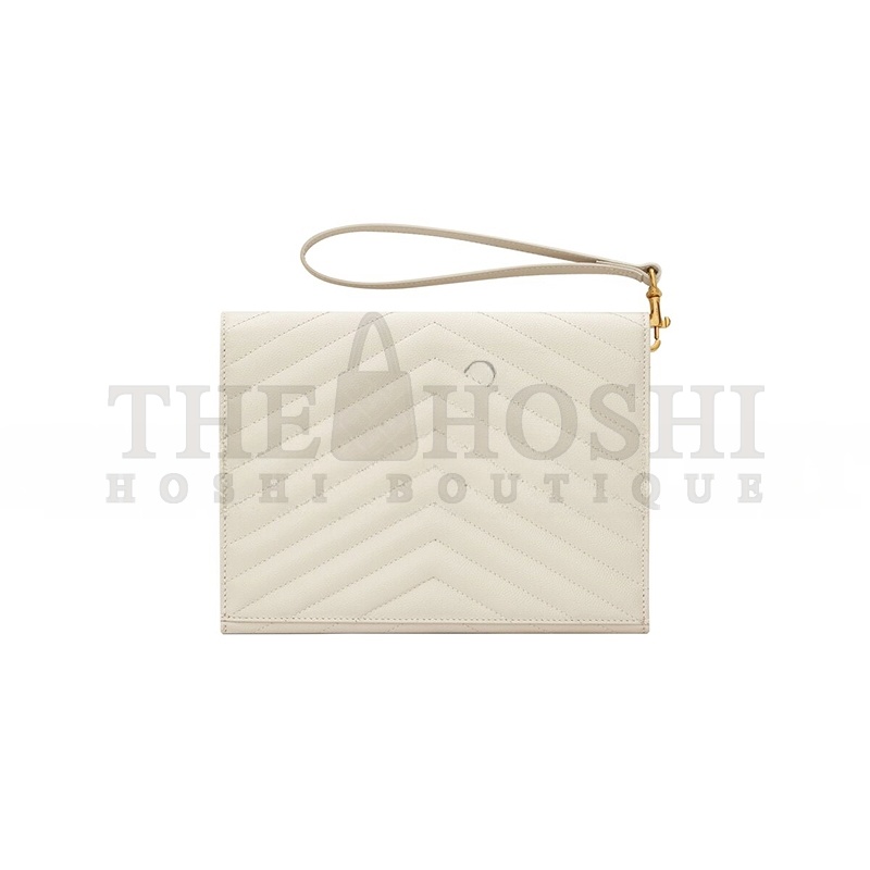 Y51 CASSANDRE MATELASSÉ FLAP POUCH IN GRAIN DE POUDRE LEATHER 617662BOW019207 (21*16*3cm) Master Quality